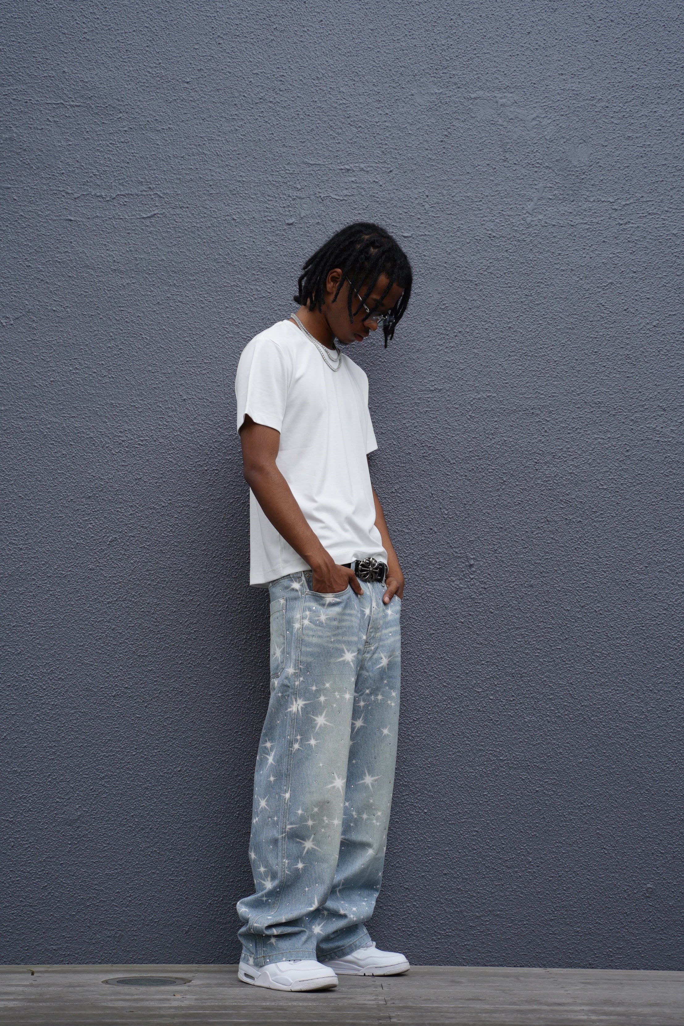 Star Rhinestone  Denim