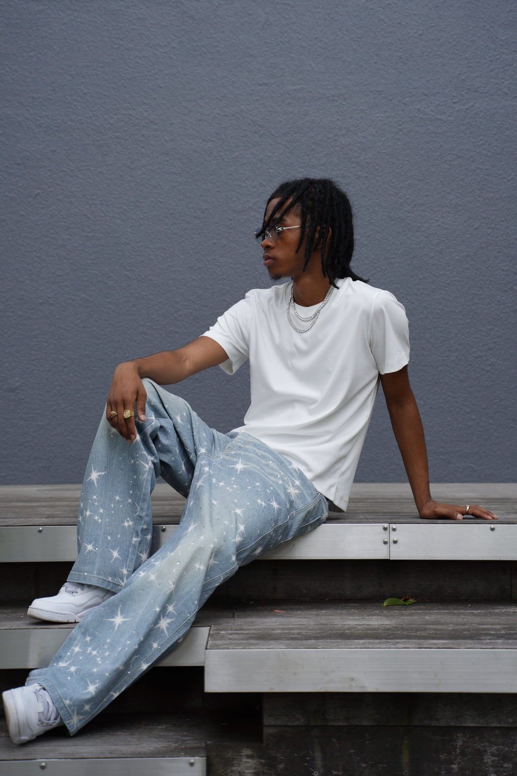 Star Rhinestone  Denim