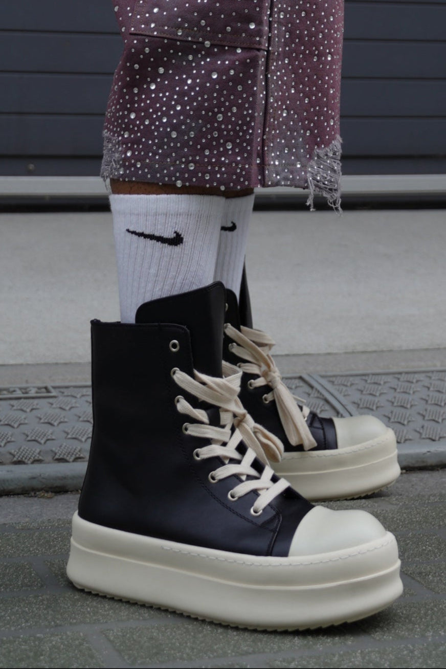 Chunky Sole Lace-Up Boots