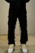 Stacked Flare Denim Black