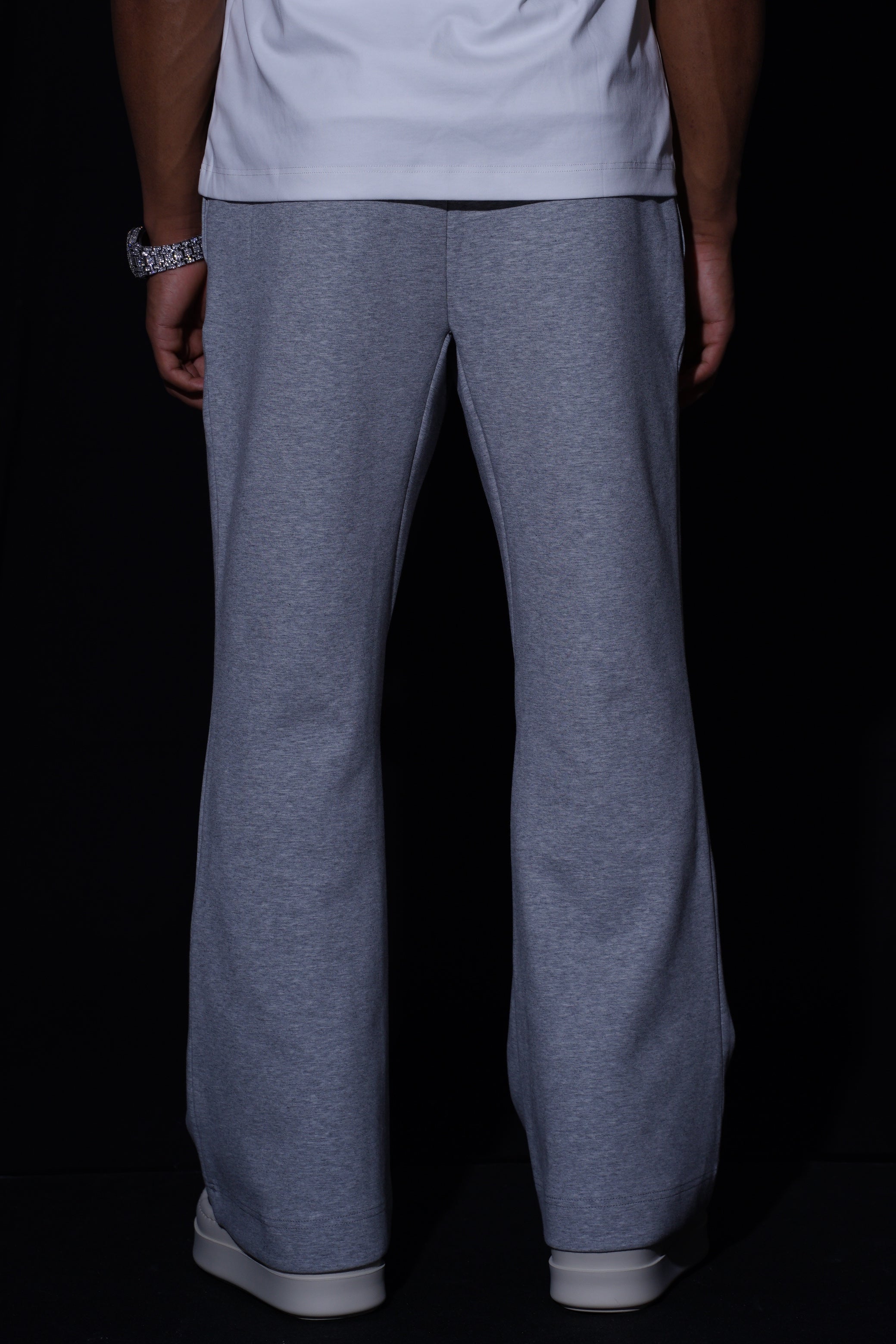 FLARE SWEAT PANTS - GRAY