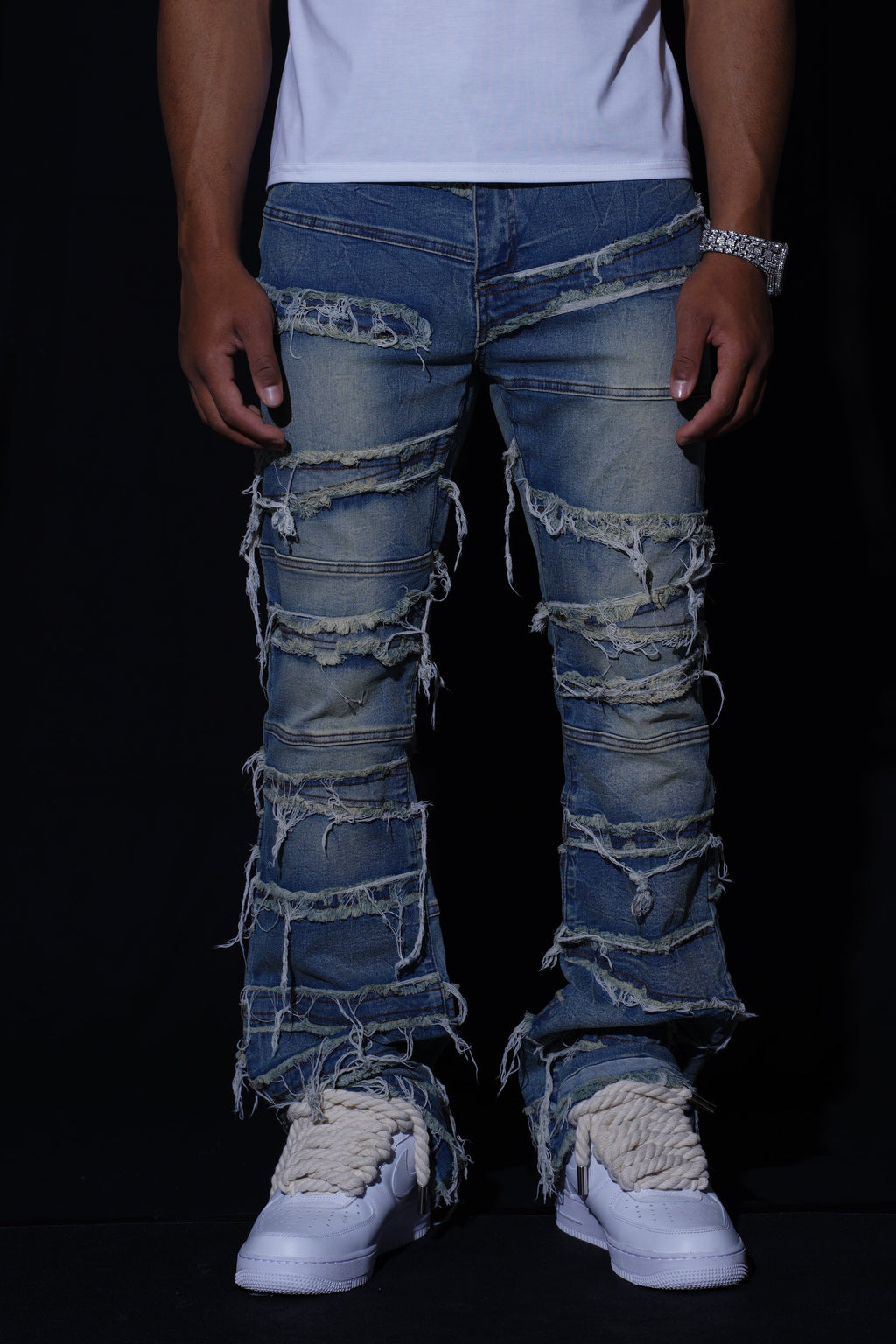 FLARE LAYERED STACKED - BLUE