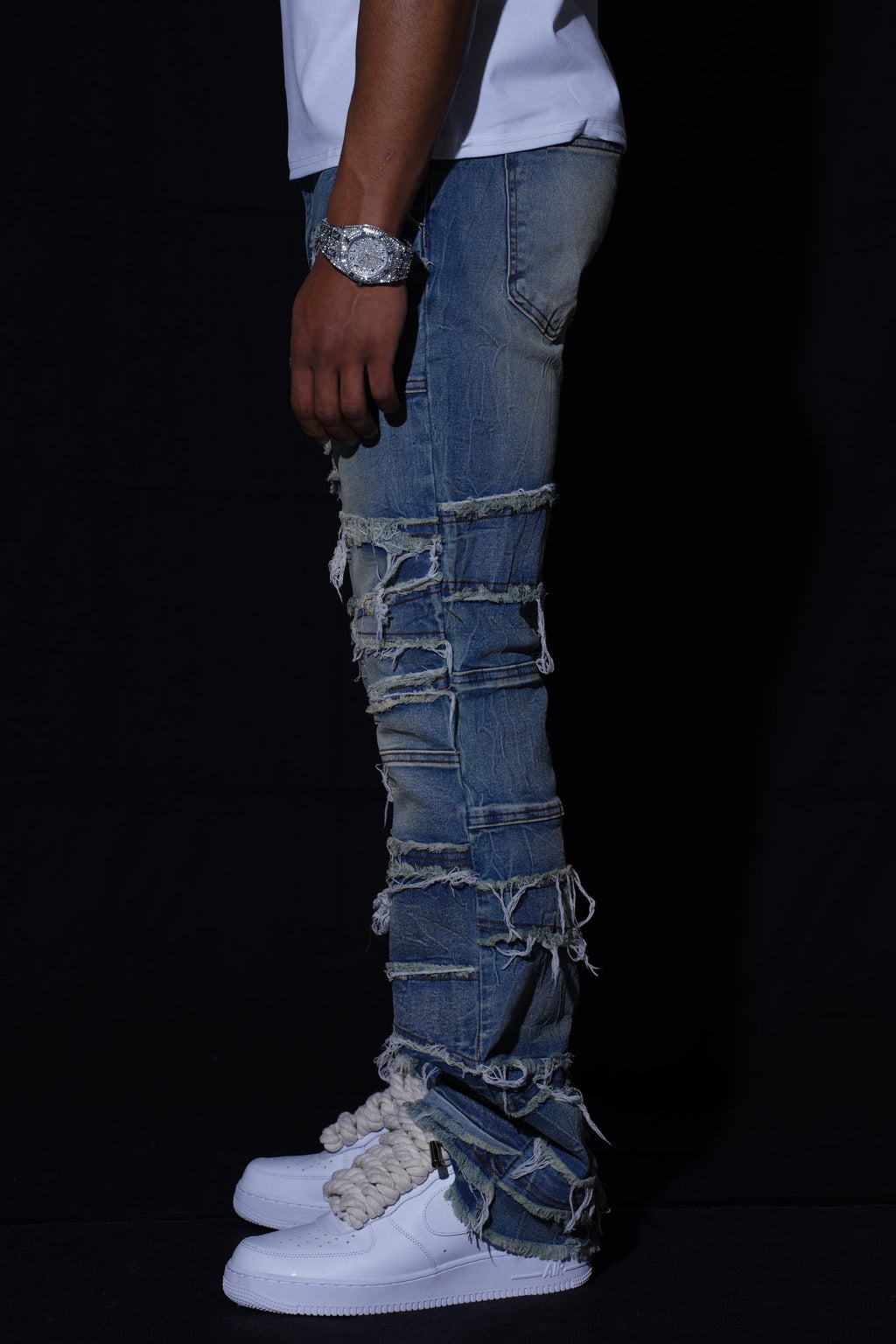FLARE LAYERED STACKED - BLUE