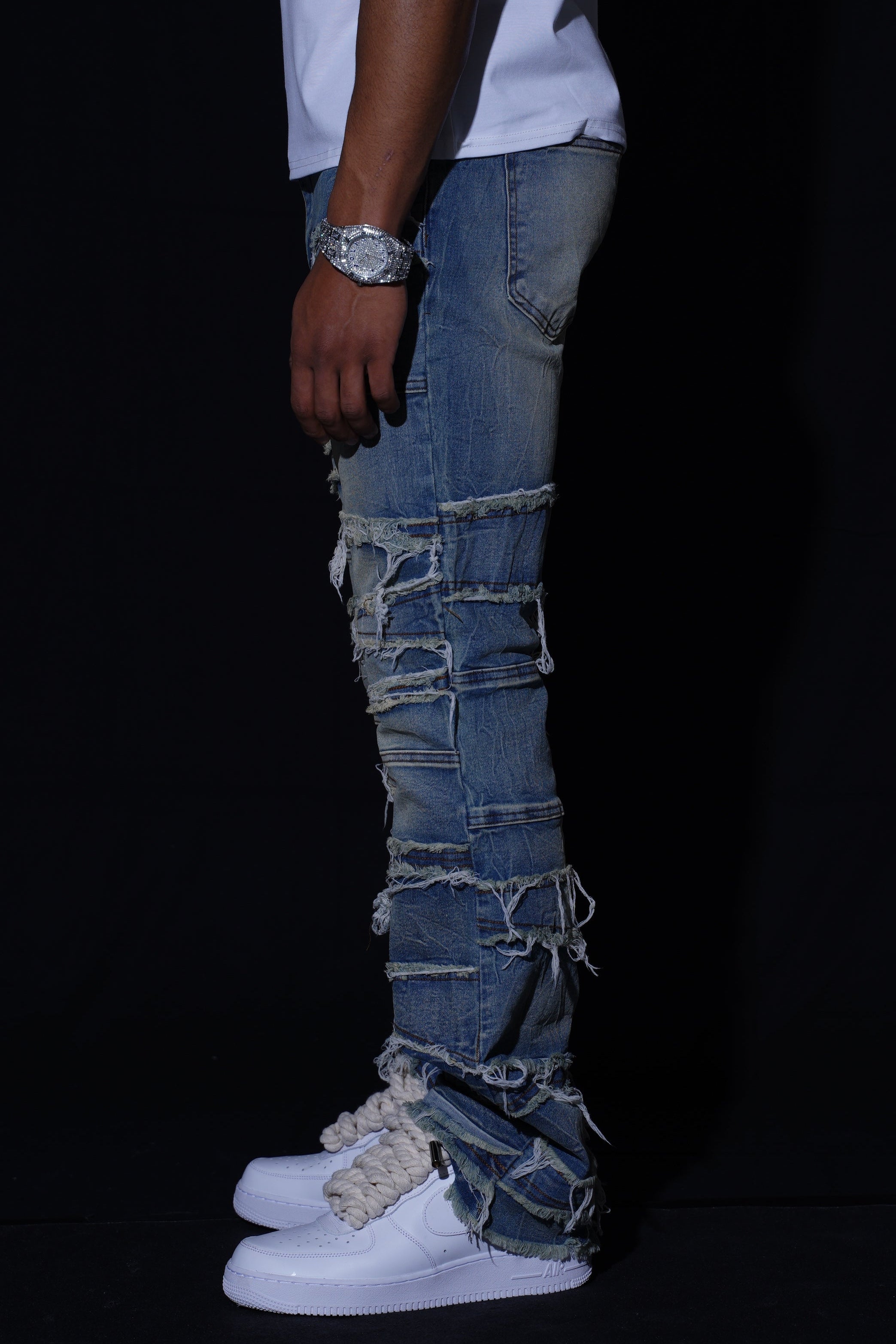 FLARE LAYERED STACKED - BLUE