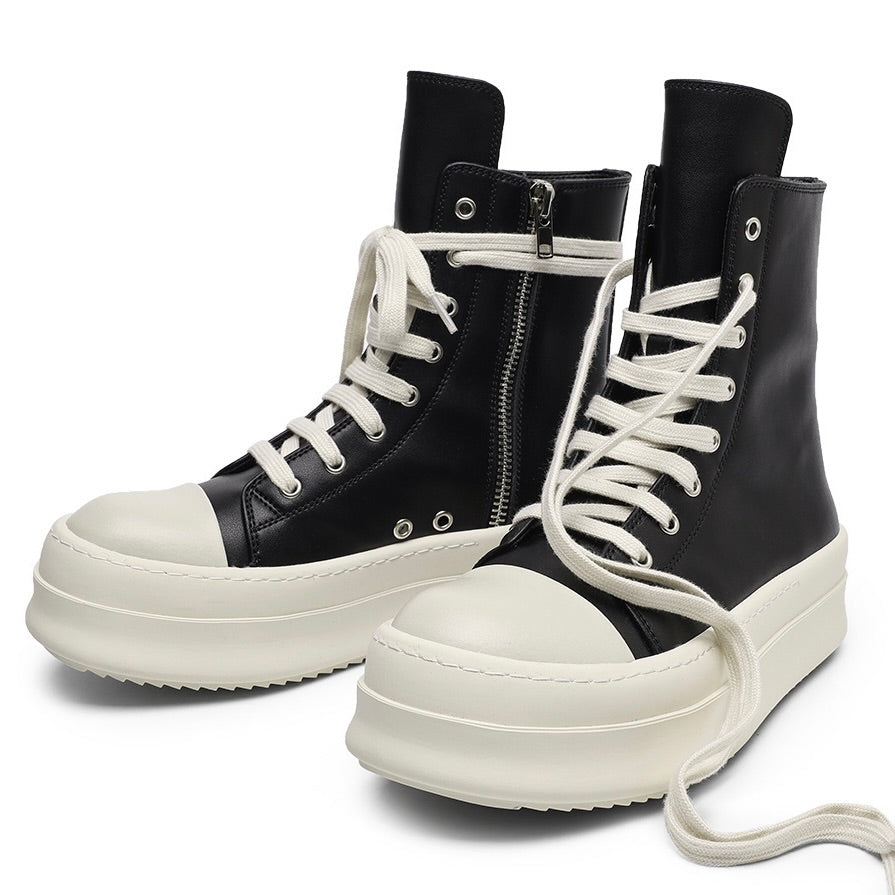 Chunky Sole Lace-Up Boots