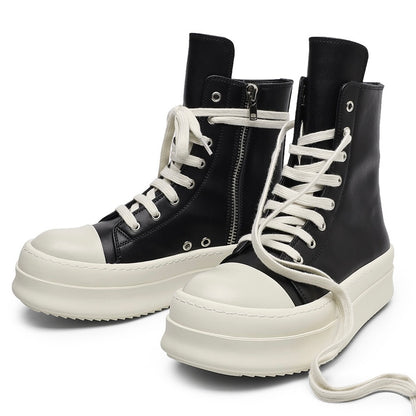 Chunky Sole Lace-Up Boots