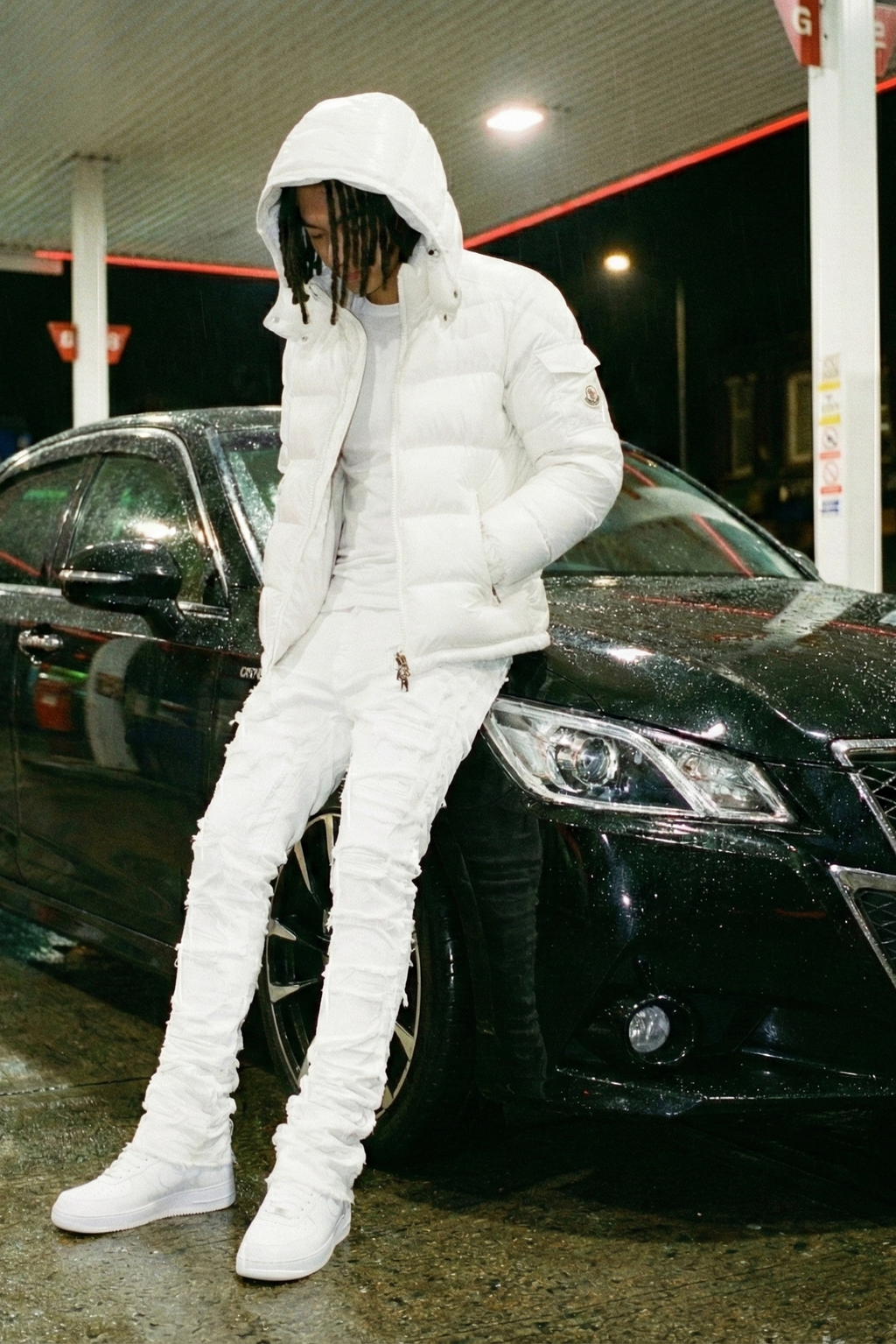 FLARE FRAYED STACKED 02 - WHITE