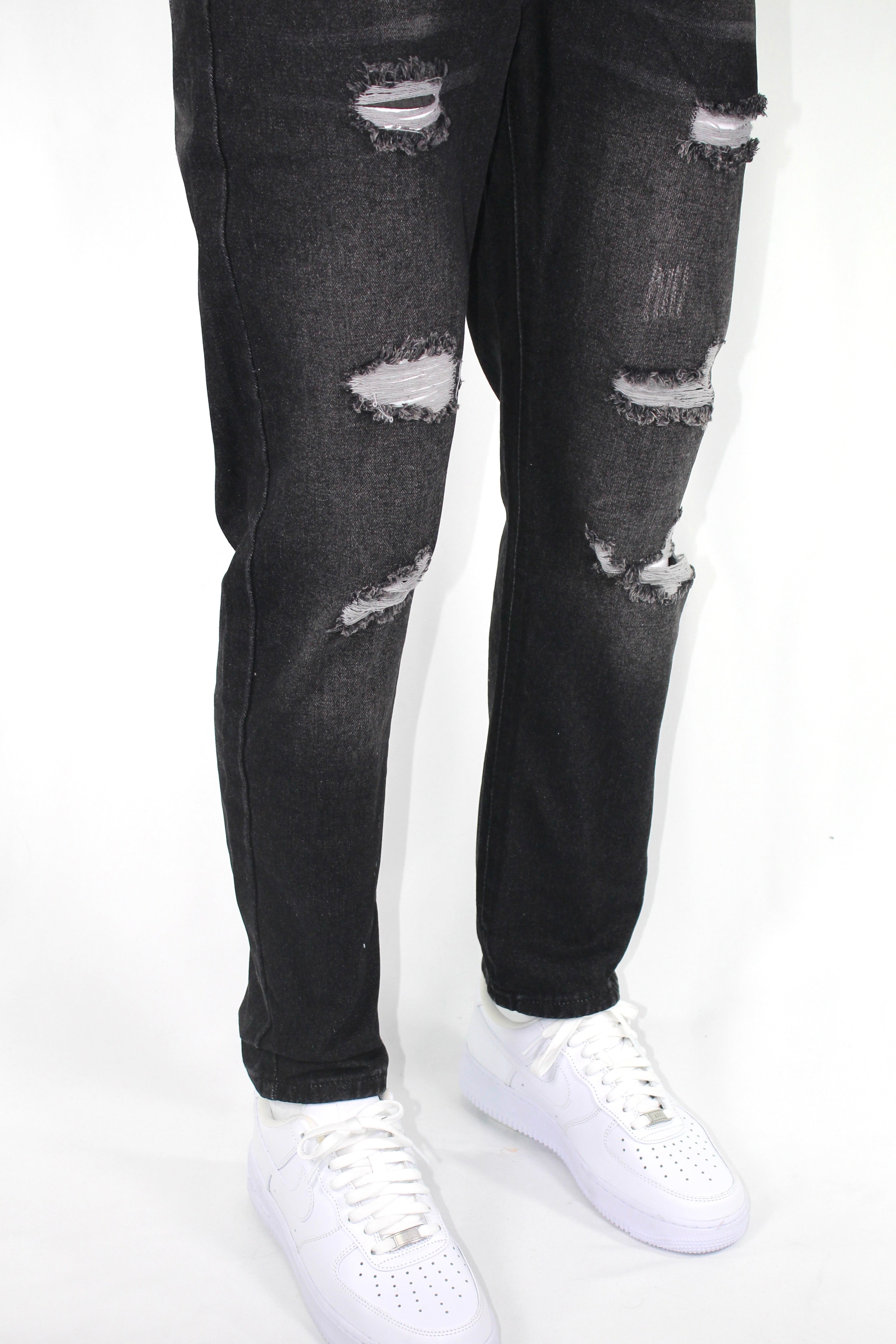 SLIM DISTRESSED - BLACK