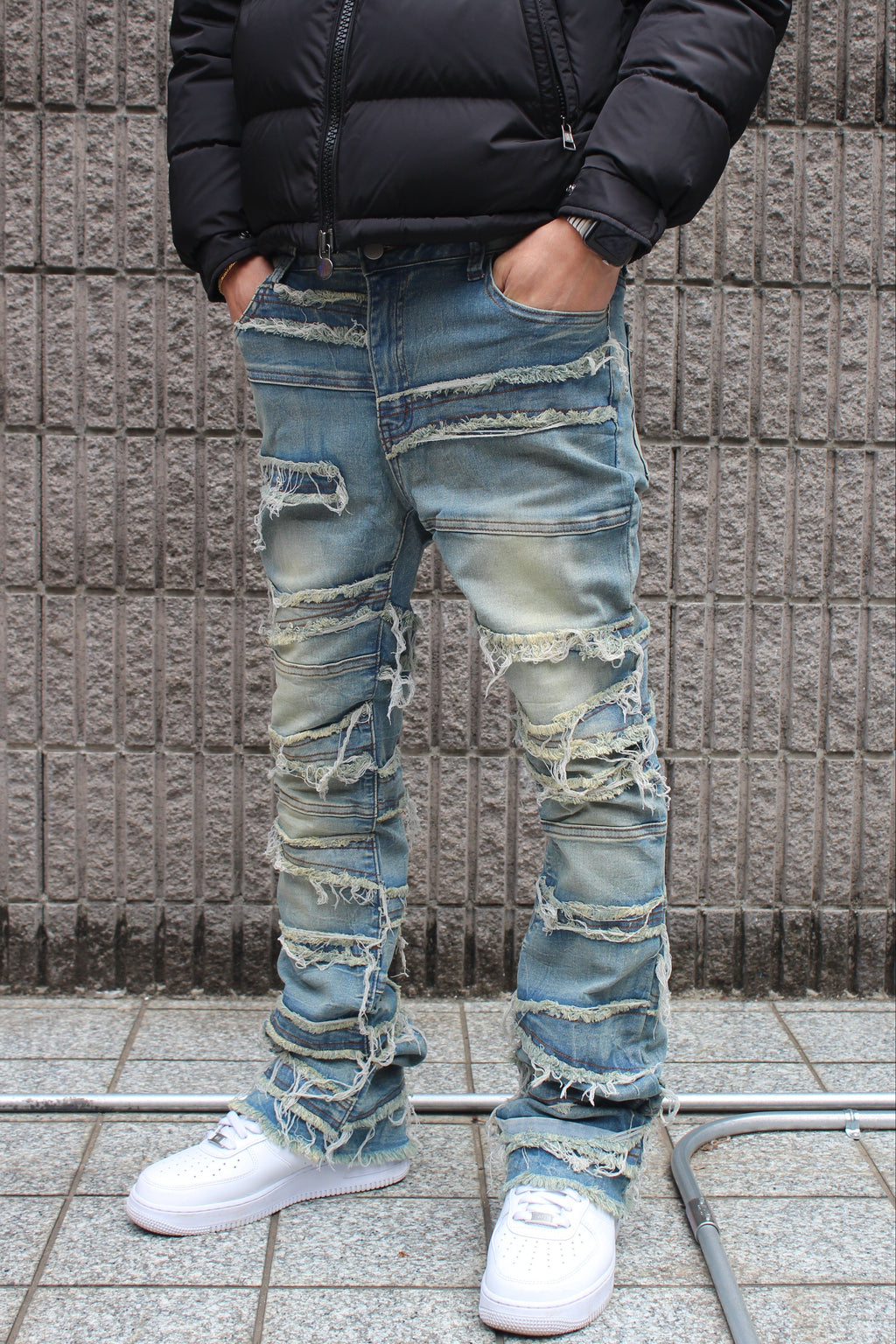 FLARE LAYERED STACKED - BLUE