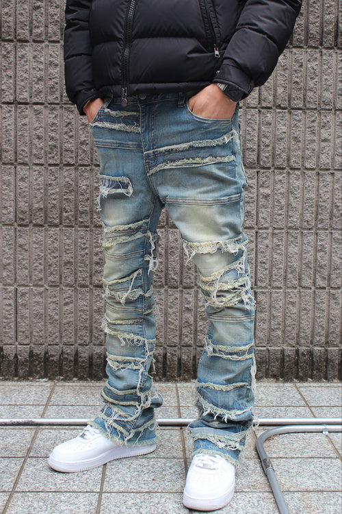 FLARE LAYERED STACKED - BLUE