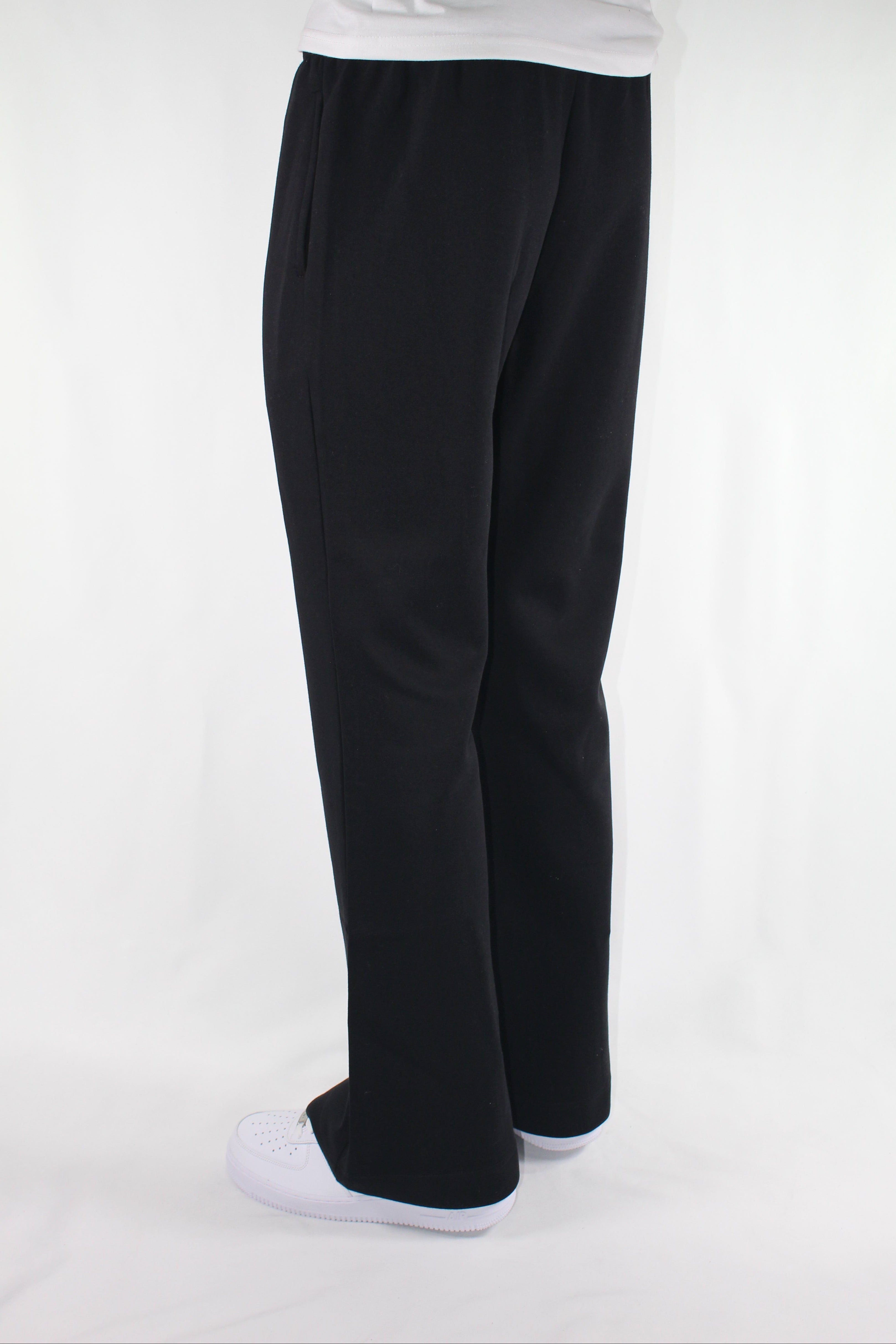 FLARE SWEAT PANTS - BLACK