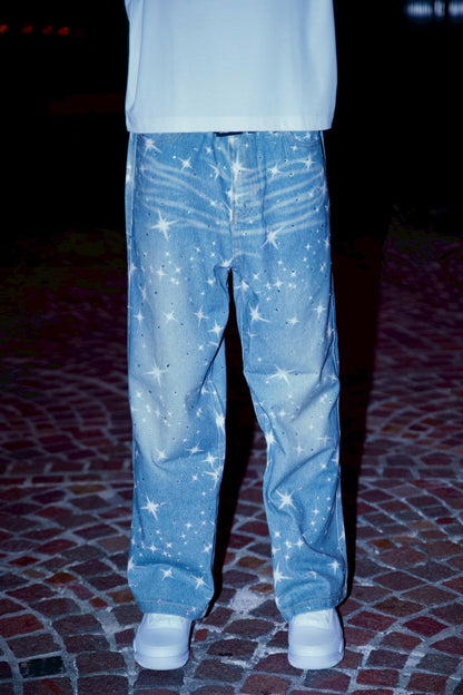 Star Rhinestone  Denim