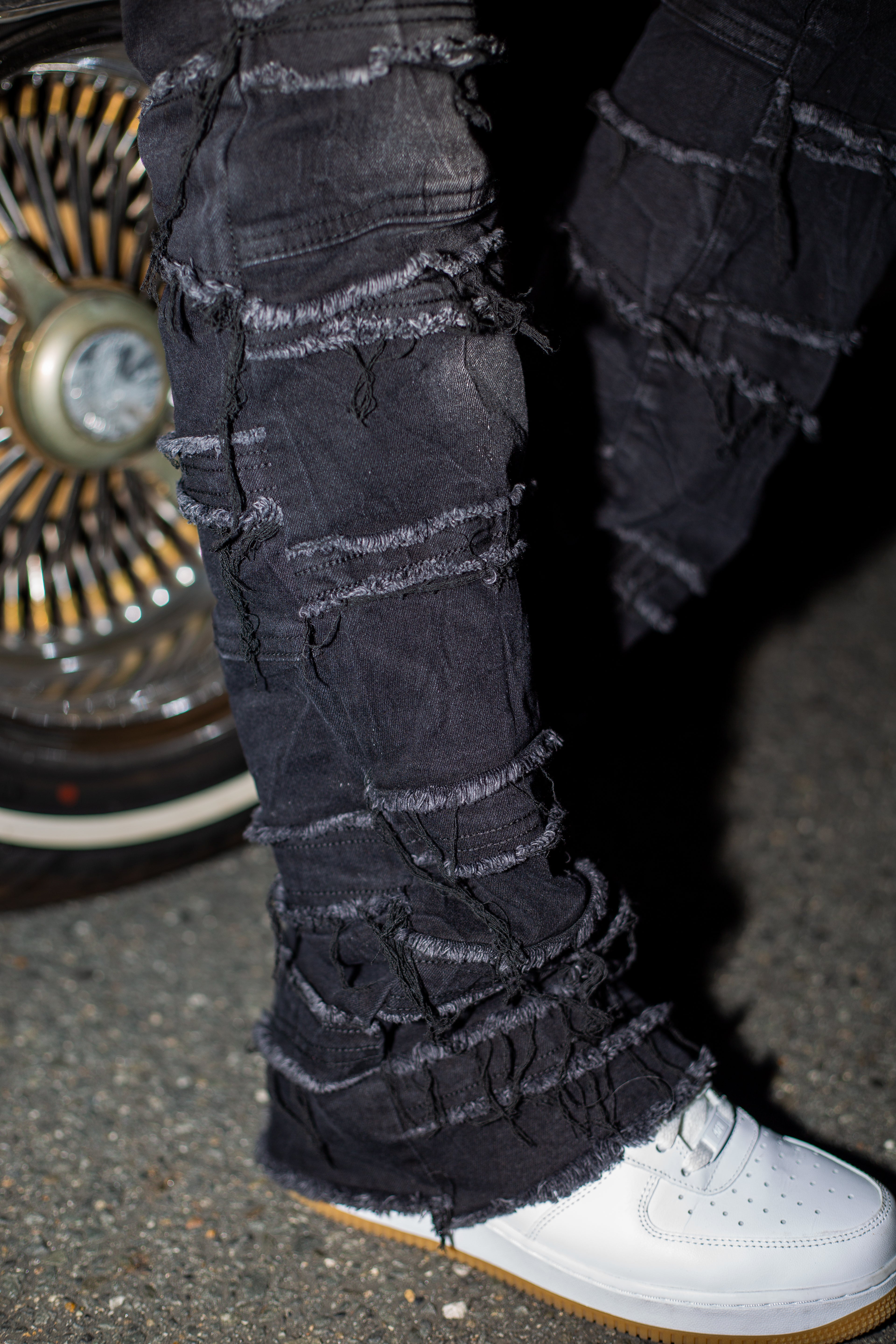 FLARE LAYERED STACKED - BLACK